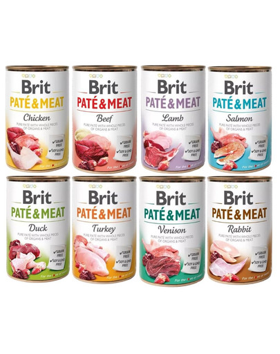 BRIT Pate&Meat Mix smaków 8x400 g pasztet dla psów