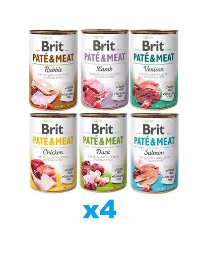BRIT Pate&Meat Mix smaków 400 g pasztet dla psów