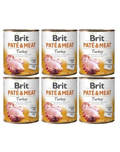 BRIT Pate&Meat puszka 6x800 g pasztet dla psów wszystkich ras