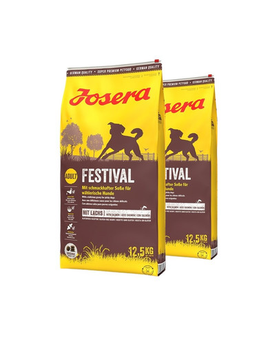 JOSERA Festival 2x12,5kg dla dorosłych wybrednych psów z sosem