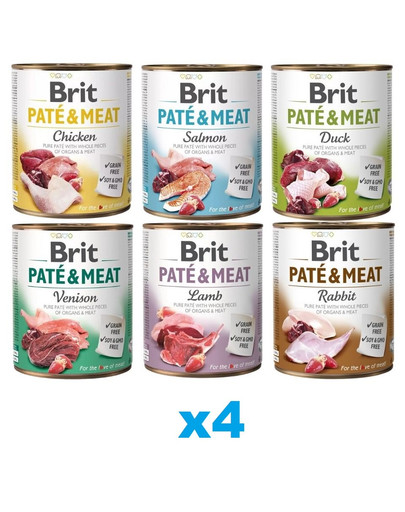 BRIT Pate&Meat Mix smaków 800 g pasztet dla psów