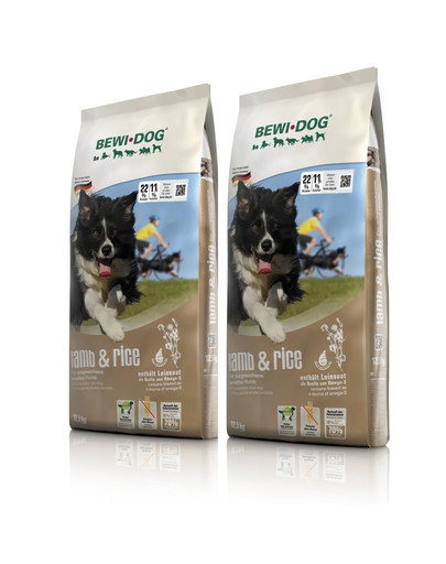 BEWI DOG Lamb & Rice 2 x 12,5 kg karma z jagnięciną i ryżem