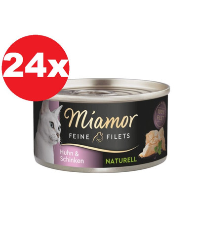 MIAMOR Feine Filets Naturell Chicken&Ham 24x80g kurczak i szynka w sosie własnym