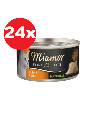MIAMOR Feine Filets Naturell Chicken&Pumpkin 24x80g kurczak i dynia w sosie własnym