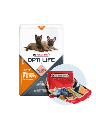 VERSELE-LAGA Opti Life Puppy Sensitive dla szczeniąt z wrażliwym układem pokarmowym Łosoś 12.5kg + ręcznik GRATIS