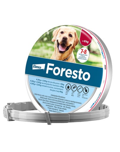BAYER FORESTO Obroża foresto dla psa przeciw kleszczom i pchłom powyżej 8 kg
