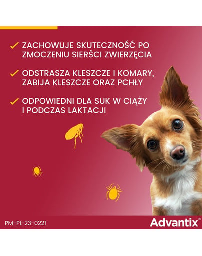 BAYER ADVANTIX Roztwór do nakrapiania dla psów do 4 kg (4 x  0,4 ml)