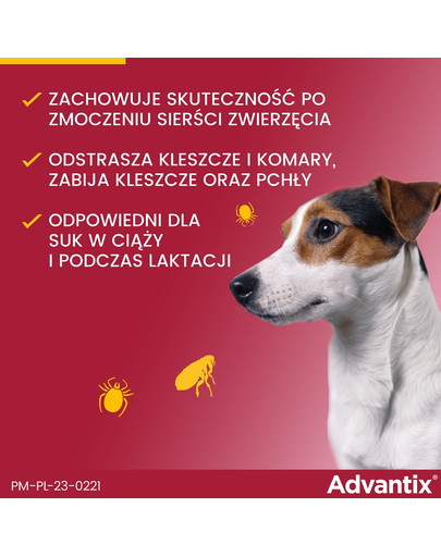 BAYER ADVANTIX Roztwór do nakrapiania dla psów od 4 do 10 kg (1 x 1 ml)