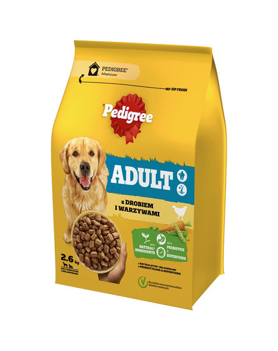 PEDIGREE Adult 2,6 kg z drobiem i warzywami sucha karma pełnoporcjowa dla psów dużych i średnich ras