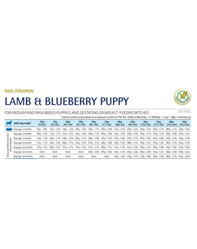 FARMINA N&D GF Pumpkin Lamb & Blueberry Puppy Medium & Maxi 2.5 kg dla szczeniąt średnich i dużych ras