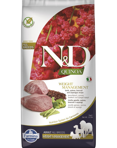 Dog Quinoa Weight Management Lamb & Broccoli 7 kg