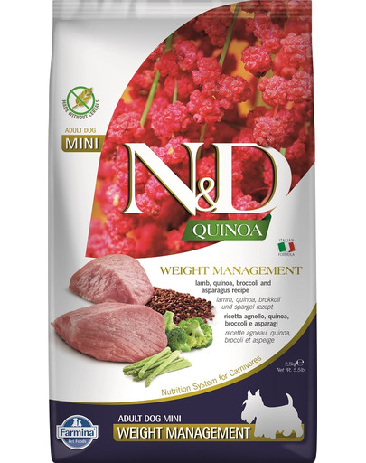 N&D Quinoa Dog Adult Mini Weight Management 2.5 kg