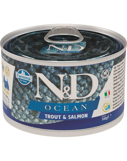 N&D Ocean dog trout & salmon mini 140 g