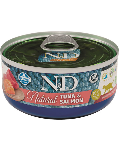 FARMINA N&D Cat Natural Tuna & Salmon 70 g mokra karma dla kota