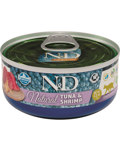 FARMINA N&D Cat Natural Tuna & Shrimp 70 g mokra karma dla kota