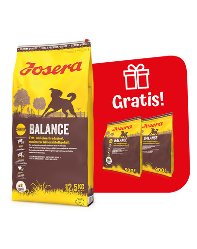 JOSERA Balance 12,5kg dla starszych lub mało aktywnych psów + 2 x 900g karmy GRATIS