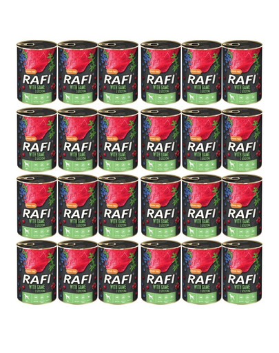 RAFI Game z dziczyzną 24x400 g mokra karma dla psa