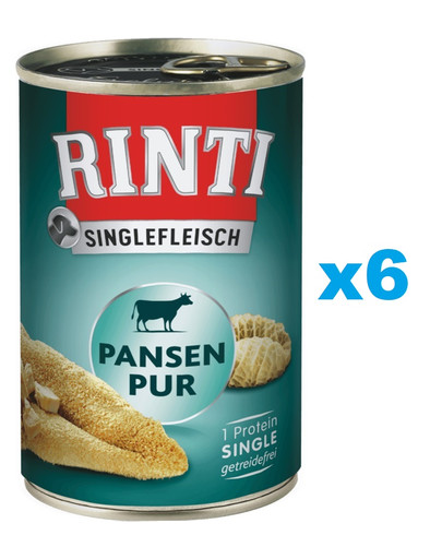 RINTI Singlefleisch Rumen Pure monobiałkowa żwacze 6x800 g