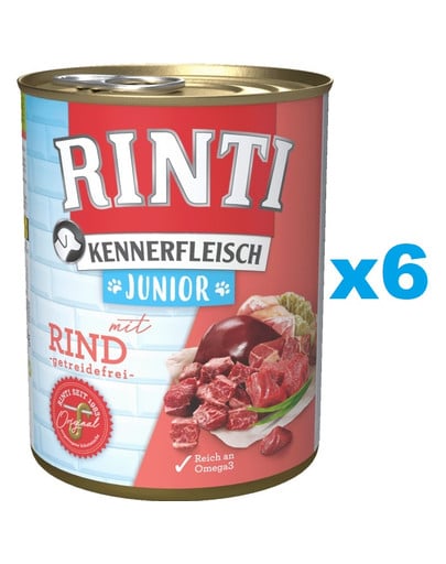 RINTI Kennerfleish Junior puszka 6x800 g dla szczeniąt