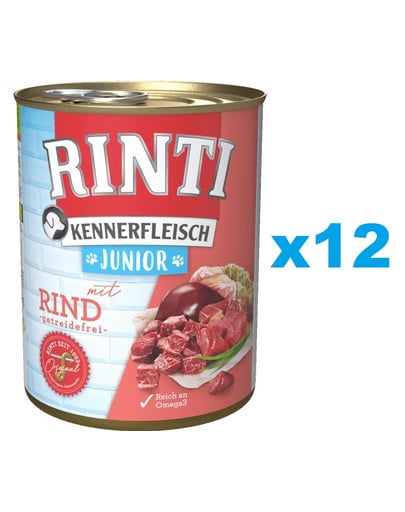 RINTI Kennerfleish Junior puszka 12x800 g dla szczeniąt