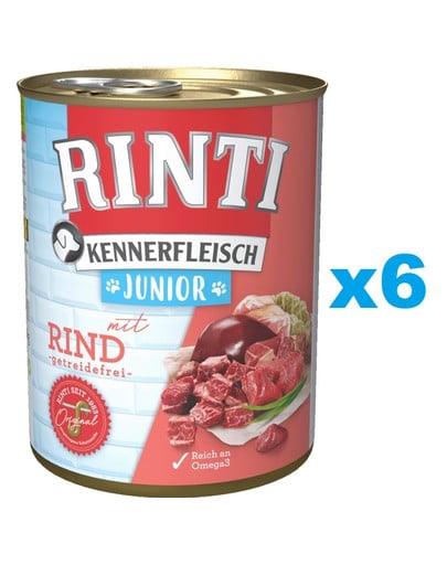 RINTI Kennerfleish Junior puszka 6x400 g dla szczeniąt