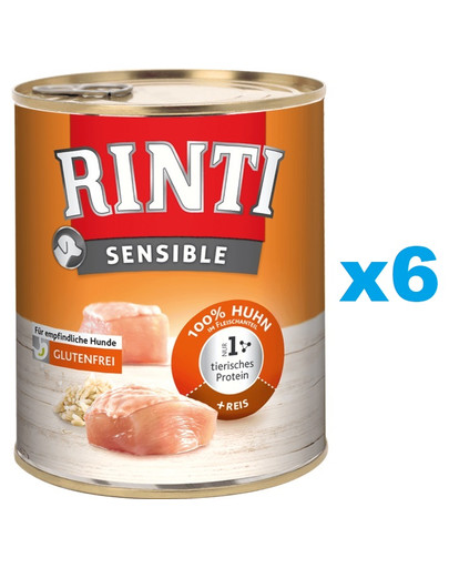 RINTI Sensible Kurczak z ryżem 6x800 g