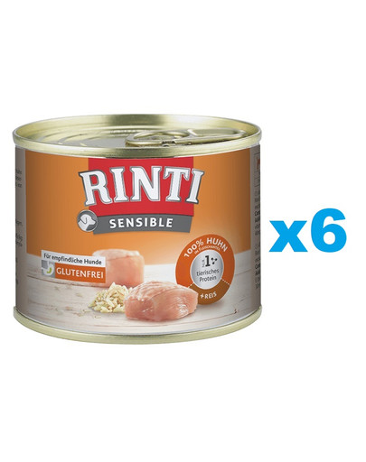 RINTI Sensible Kurczak z ryżem 6x185 g