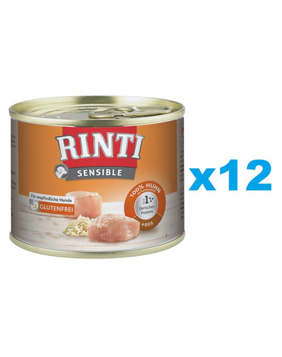 RINTI Sensible Kurczak z ryżem 12x185 g