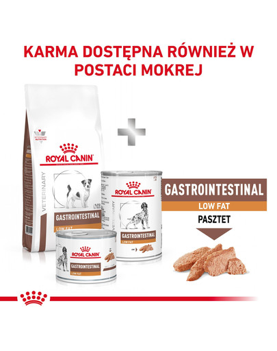 ROYAL CANIN Veterinary Gastrointestinal Low Fat Small Dog 8 kg niskotłuszczowa karma dla ras małych z hiperlipidemią