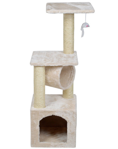 KATIDO Drapak z tunelem dla kota 92 cm beżowy