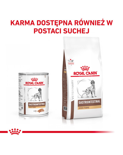 ROYAL CANIN Veterinary Gastrointestinal High Fibre pasztet 410 g pasztet dla psów z zaburzeniami trawienia
