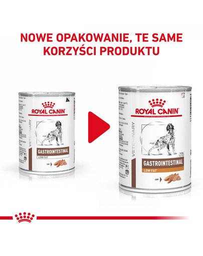 ROYAL CANIN Veterinary Gastrointestinal Low Fat 420 g pasztet o obniżonej zawartości tłuszczu dla psów z zaburzeniami żołądkowo-jelitowymi