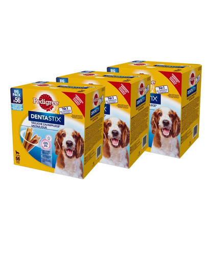 PEDIGREE DentaStix (średnie rasy) przysmak dentystyczny dla psów  24 x180 g