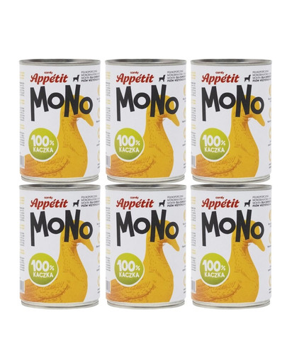 COMFY APPETIT MONO Monoproteinowa karma z kaczką 6x400 g