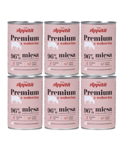 COMFY APPETIT PREMIUM z wołowiną 6x400 g