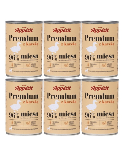 COMFY APPETIT PREMIUM z kaczką 6x400 g