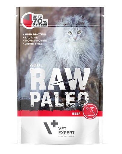 VETEXPERT RAW PALEO Adult saszetka 100 g dla dorosłych kotów