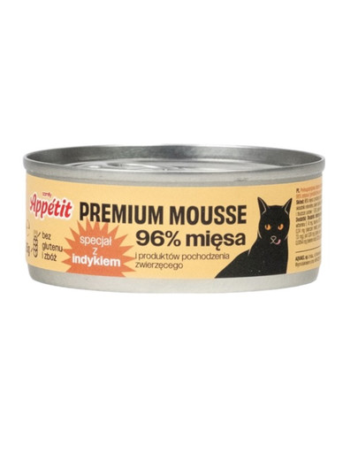 APPETIT PREMIUM Mousse z indykiem dla kota 85 g