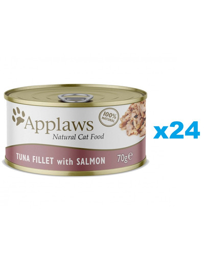 APPLAWS Cat Adult Tuna with Salmon in Broth tuńczyk z łososiem w bulionie 24x70 g