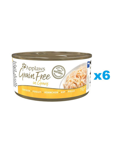 APPLAWS Cat Adult Grain Free in Gravy Chicken kurczak w sosie 6x70 g