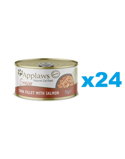APPLAWS Cat Senior Tuna with Salmon in Jelly tuńczyk z łososiem w galaretce dla seniora 24x70g