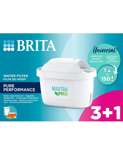 BRITA Filtr do wody MAXTRA PRO Pure Performance 3+1 (4 szt) szt
