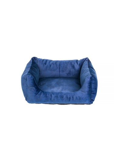 Glamour sofa legowisko prostokątne niebieskie M 55x65x25 cm