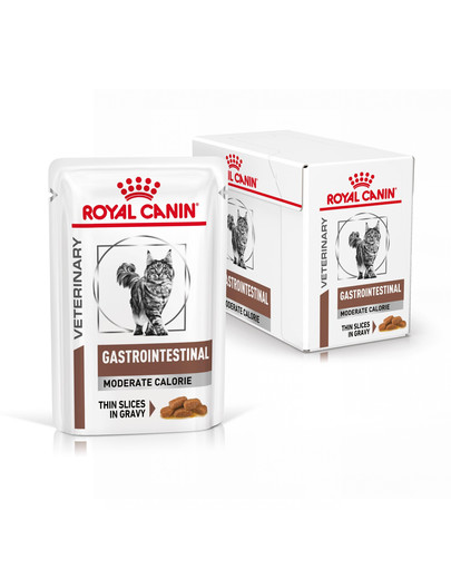 ROYAL CANIN Cat Gastro Intestinal Moderate Calorie 12 x 85 g mokra karma dla kotów z zaburzeniami żołądkowo-jelitowymi, z tendencją do nadwagi