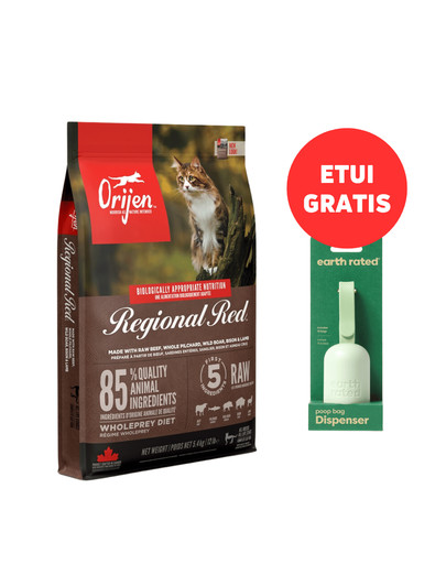 ORIJEN Regional Red Cat 5.4 kg + EARTH RATED Etui - Woreczki Bezzapachowe 15 szt. GRATIS