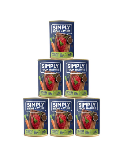 SIMPLY FROM NATURE Mokra karma dla psa Konina z siemieniem lnianym 6 x 400 g
