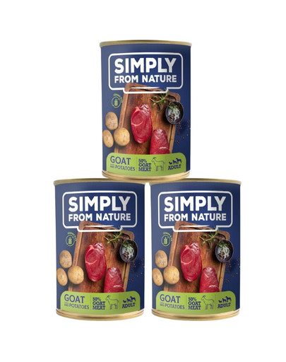 SIMPLY FROM NATURE Mokra karma dla psa Kozina z ziemniakami 400 g 2+1 GRATIS