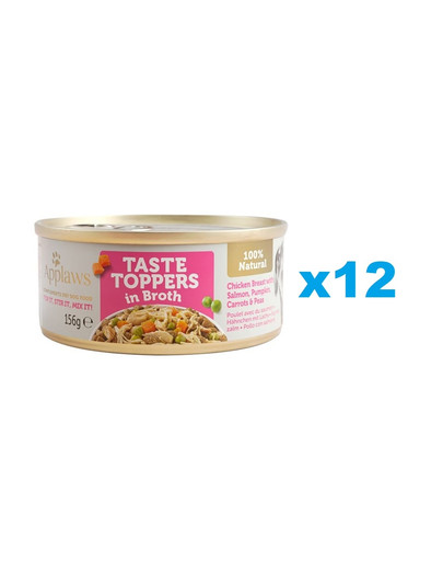 APPLAWS Taste Toppers Broth w bulionie dla psa różne smaki 12x156 g