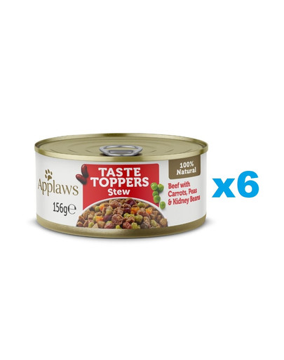 APPLAWS Taste Toppers Stew gulasz dla psa różne smaki 6x156 g