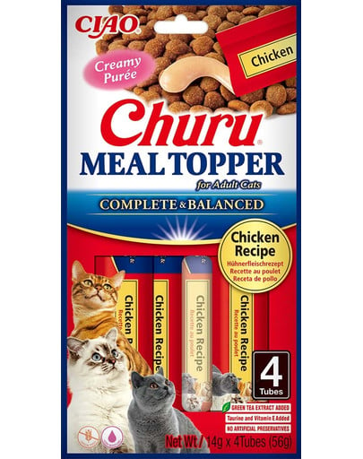 Meal Topper Chicken 4x14 g kremowy dodatek z kurczakiem do karmy dla kotów